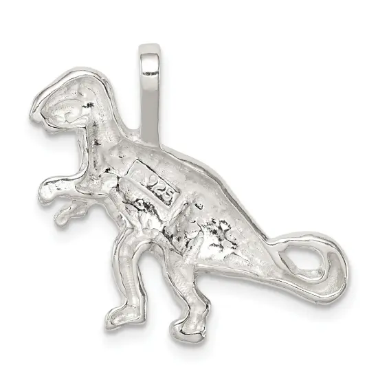 Sterling Silver T-Rex Pendant Charm Dinosaur Jewelry 25mm x 24mm {3}