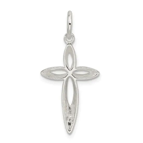 Sterling Silver Cross Charm Jewerly 26mm x 14mm {3}