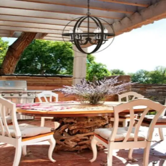 Caton Outdoor Chandelier {5}