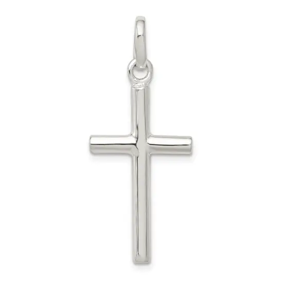Sterling Silver Cross Charm Religious Jewelry 33mm x 15mm {1}