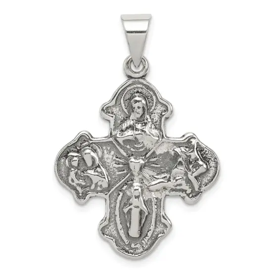 Sterling Silver Cross Medal {1}