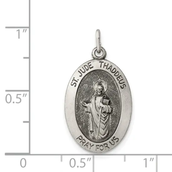 Sterling Silver Saint Jude Thaddeus Medal {4}