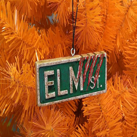 Tree Buddees Elm St. Street Sign Halloween Ornament Creepy Decoration {5}