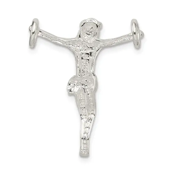 Sterling Silver Crucifix Charm Religious Jewelry 30mm x 21mm {3}