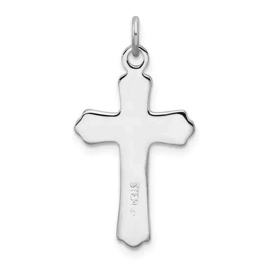 Sterling Silver Gold Plated Cross Charm Jewerly 26mm x 16mm {4}