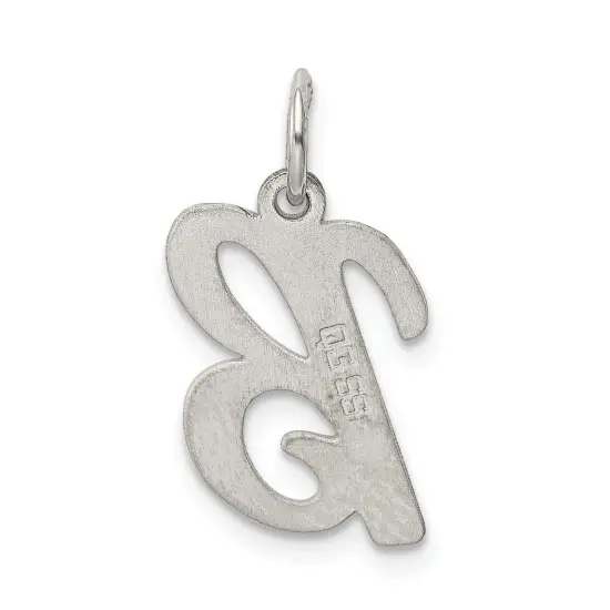 Sterling Silver Medium Script Initial Letter B Charm Jewerly 18mm x 11mm {3}