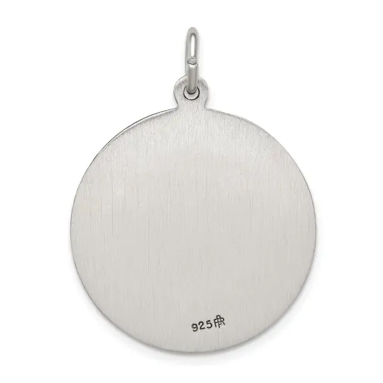 Sterling Silver Antiqued Saint Michael Medal QC3610  {3}