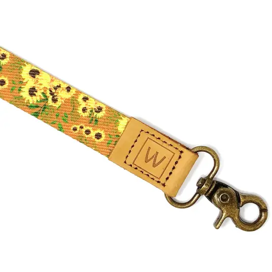 Wrapables Lanyard Keychain and ID Badge Holder Sunflowers Tan {2}