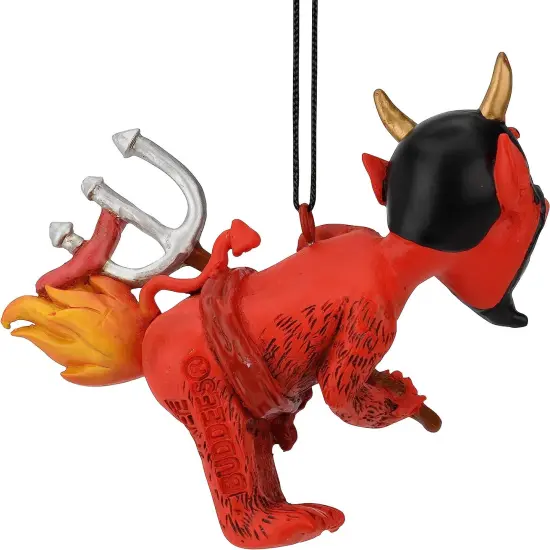 Tree Buddees Devil's Cookout Funny Christmas Ornament with The Devil Cooking a Hot Dog {3}