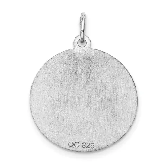 Sterling Silver Brocaded Initial Capital B Charm Jewerly 27mm x 20mm {3}