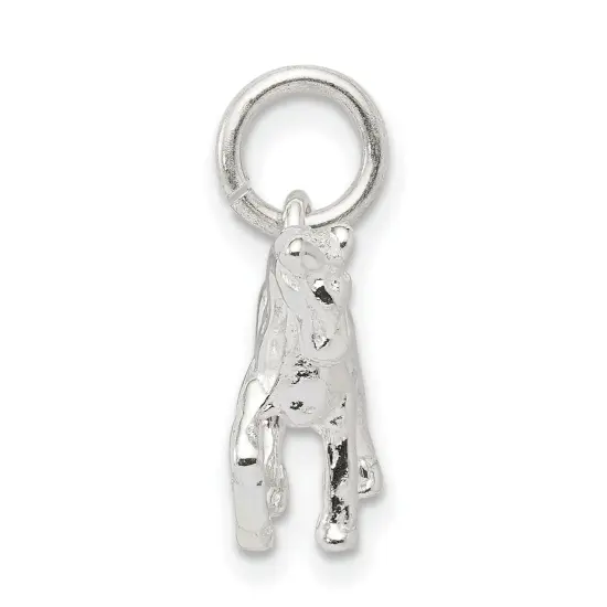 Sterling Silver Horse Charm Jewelry Animal Jewelry 19mm x 16mm {3}