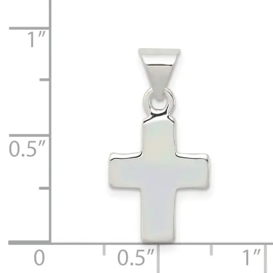 Sterling Silver Cross Charm Religious Jewelry 23mm x 12mm {2}