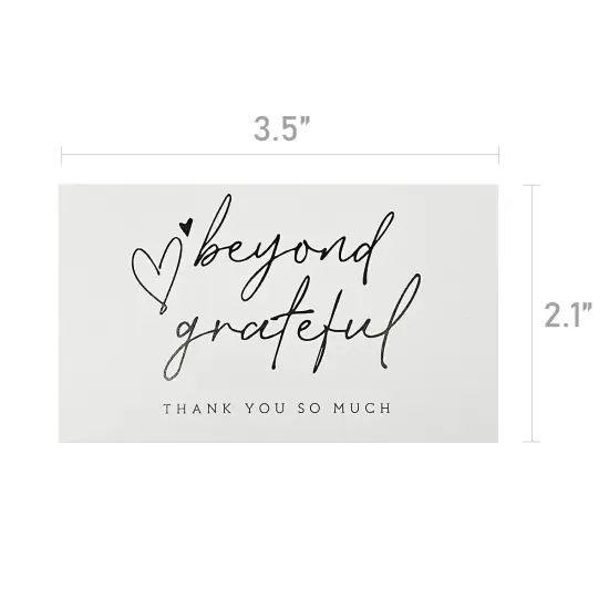 Wrapables 2.1" x 3.5" Thank You Card Inserts, Appreciation Cards for Small Business, Weddings, Bridal & Baby Showers, 120pcs {3}