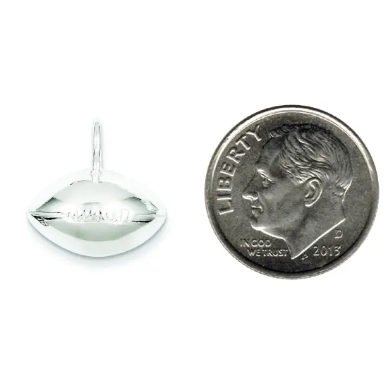 Sterling Silver Football Charm Pendant Sports Jewelry {2}