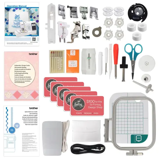 Brother SE700 Embroidery & Sewing Machine w/ 50 Spools, Bobbins & Accessories {3}