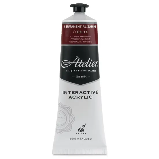 Chroma Atelier Interactive Artists' Acrylics - Permanent Alizarine, 80 ml tube {2}
