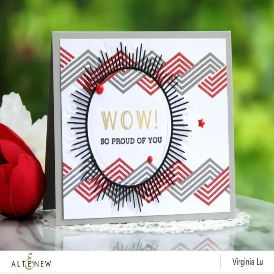 Red Cosmos Enamel Dots {6}