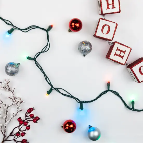 Northlight LED Wide Angle Christmas Lights - Multi-color - 16.25' Green Wire - 50ct {1}