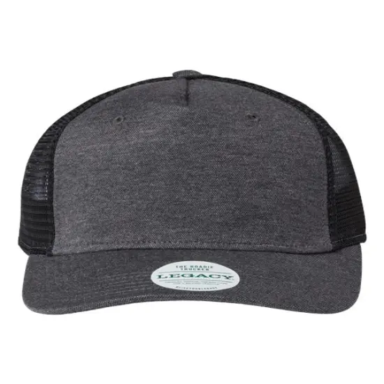 LEGACY&reg; Five-Panel Trucker Cap Black/ Black {1}