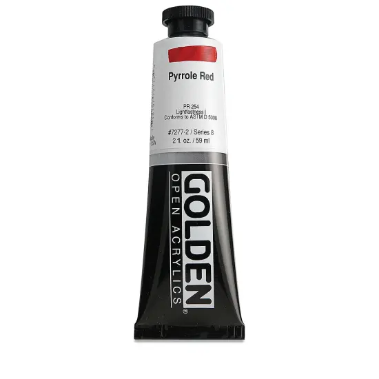 Golden Open Acrylics - Pyrrole Red, 2 oz Tube {2}