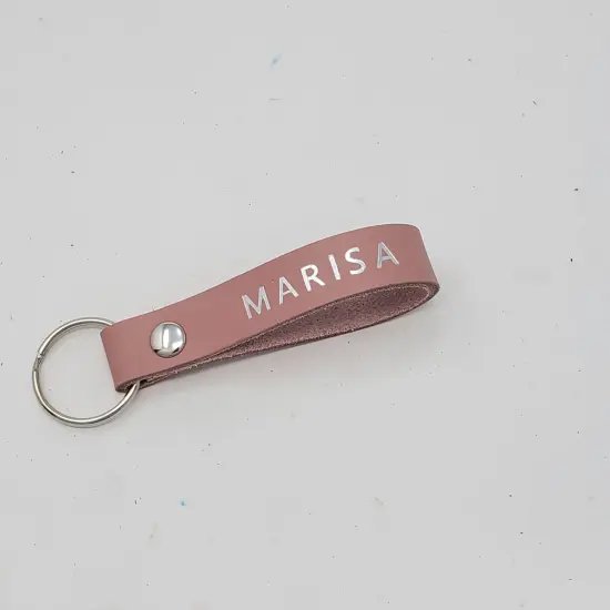 Blank Leather Keyrings 12 Pack &ndash; Pre-Cut Blanks with Hardware for Hot, Foil Stamping & Engraving Blush pink {3}