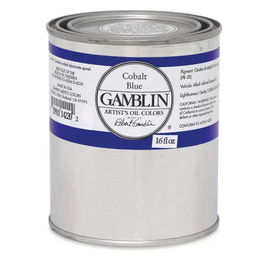 Gamblin Artist's Oil Color - Cobalt Blue, 16 oz Can {1}