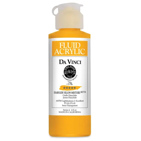 Da Vinci Fluid Acrylics - Diarylide Yellow (Mixture), 4 oz bottle {1}