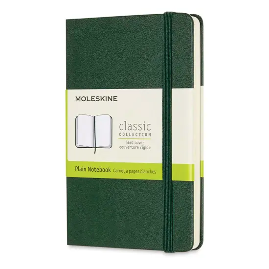 Moleskine Classic Hardcover Notebook - Myrtle Green, Blank, 5-1/2" x 3-1/2" {1}