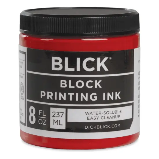 Blick Water-Soluble Block Printing Ink - Light Red, 8 oz Jar {1}