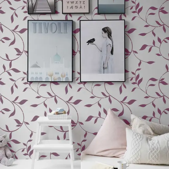 Leaf Scroll Wall Stencil {3}