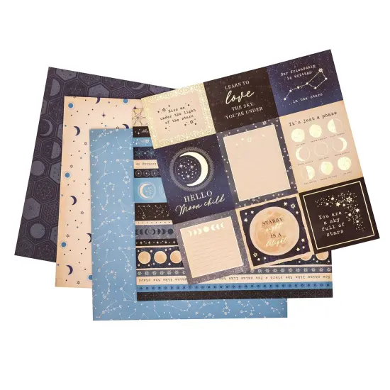 STACKS - DCWV - 12 X 12 - DOUBLE-SIDED - LUNA - GOLD FOIL - 36 SHEETS 624380 {3}