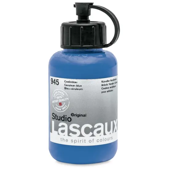 Lascaux Studio Acrylics - Cerulean Blue, 85 ml bottle {1}