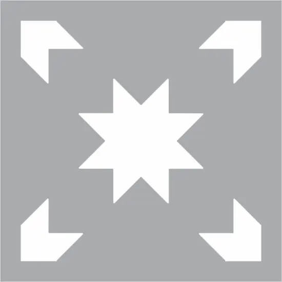 Large Farmhouse Star Floor and Patio Stencil {3}