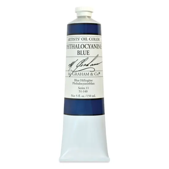 M. Graham Artists' Oil Color - Phthalocyanine Blue, 148 ml tube {1}