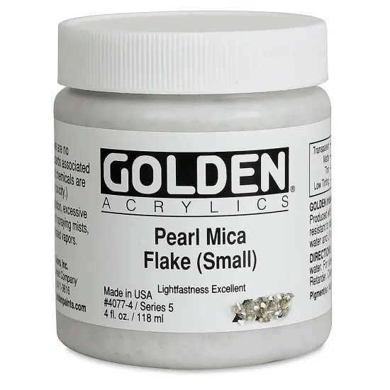 Golden Special Iridescent Acrylics - Pearl Mica Flake (Small), 4 oz jar {2}