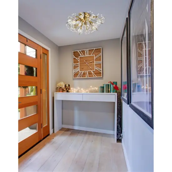 Vera 19 inch crystal starburst wall sconce in gold {2}