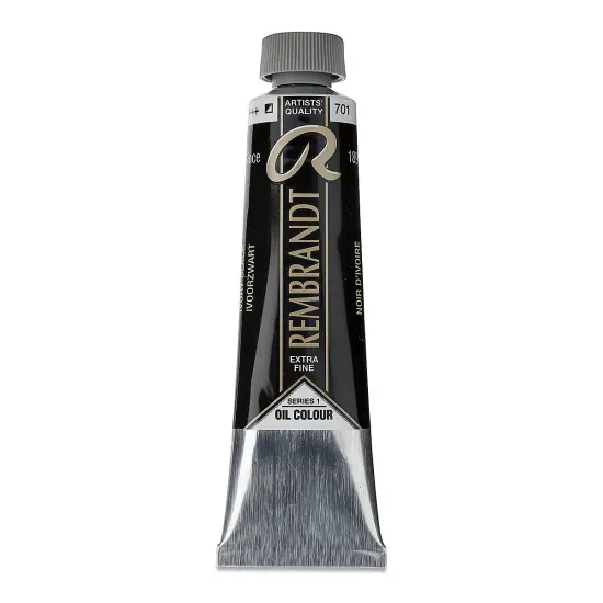 Rembrandt Artists' Oil Color - Ivory Black, 40 ml tube {2}