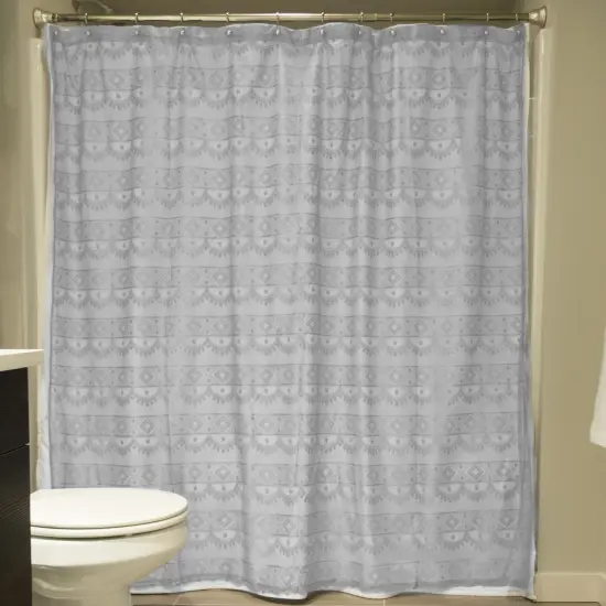 DII White Flower Blossom Lace Window Curtain(Set of 2) {1}