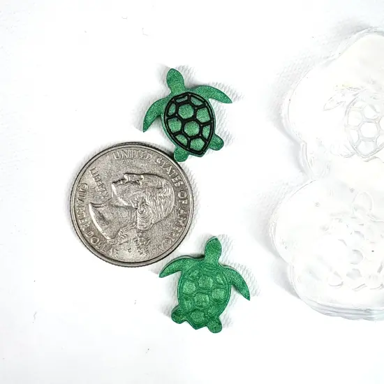 Turtle Studs Earring Mold [Detailed] (A9) {2}