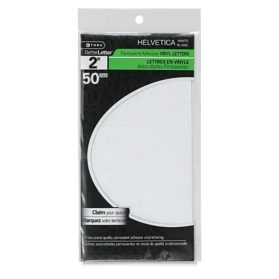 Westcott BetterLetter Self-Adhesive Vinyl Letters – 2” Permanent Letters, Helvetica, White {1}