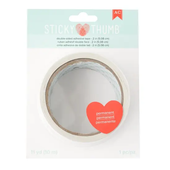 Sticky Thumb Double-Sided Tape 11 Yards-Clear, 2" - 60000308 {4}