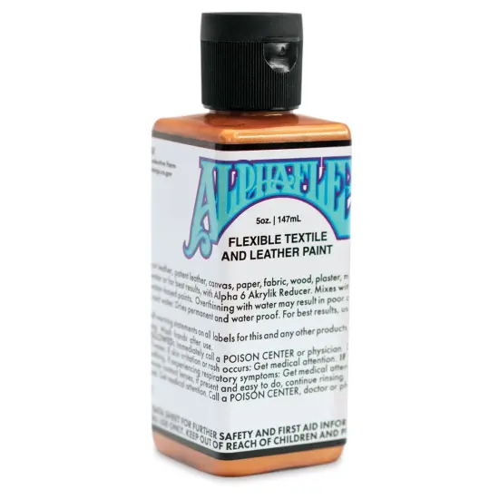 Alpha6 AlphaFlex Textile and Leather Paint - Metallic Bronze, 147 ml, Bottle {1}