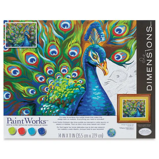 Paintworks Wild Feathers 14" x 11" Paint by Number Kit {1}