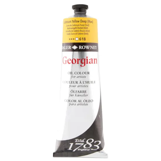 Daler-Rowney Georgian Oil Color - Cadmium Yellow Deep Hue, 225 ml tube {1}