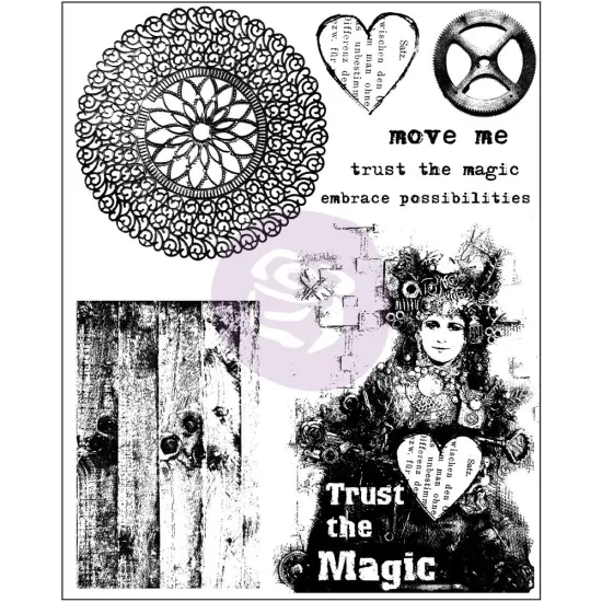 Prima Marketing Inc 6x7.5 Cling Stamp-Trust The Magic - 1 Pc 655350962036 {1}