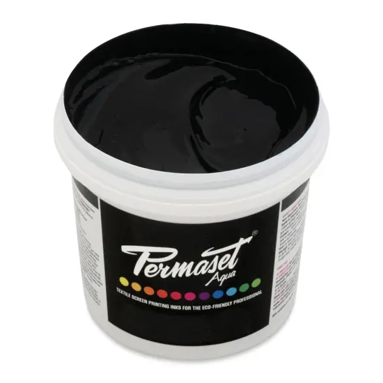Permaset Aqua Fabric Ink - Jet Black, Liter {1}