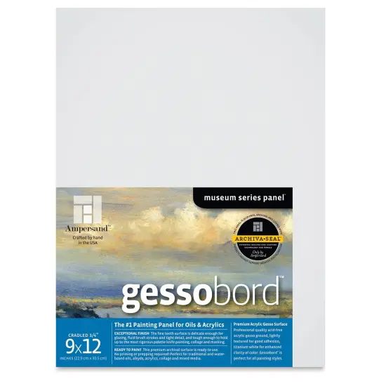 Ampersand Gessobord - 9" x 12", 3/4" Cradled {1}