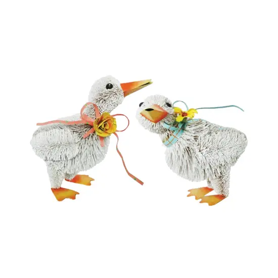 Duck Bottlebrush Easter Figurines Decorations A/2 {1}