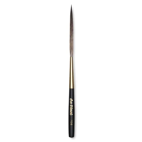 Da Vinci Casaneo Synthetic Squirrel Watercolor Brush - Pointed Liner Striper, Size 8, Short Handle, Synthetic {1}
