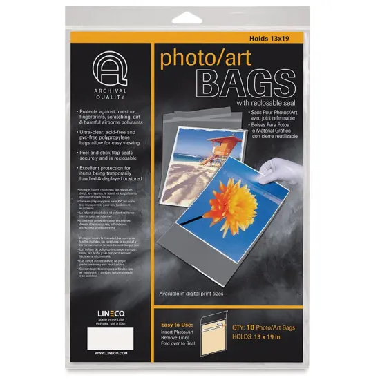 Lineco Photo Art Bag Pack - 13" x 19", Pkg of 10 {1}